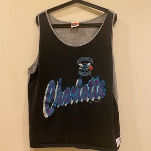 1989 NBA Charlotte Hornets Nutmeg tank top